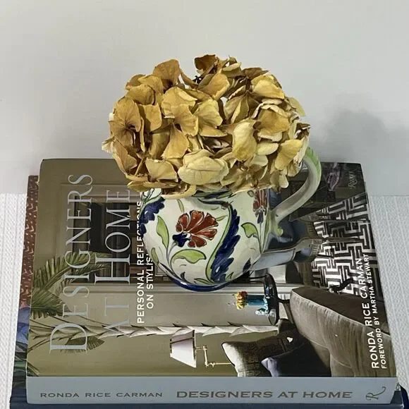 Vintage Floral Italian Ceramic Bud Vase With Handle Multi Flowers Artist Signed - Picture 4 of 16